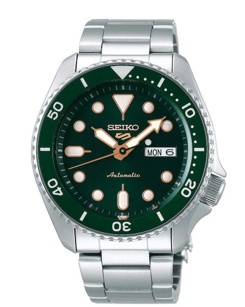 Seiko 5 Sports Armbanduhr Analog Automatik mit Edelstahl Armband SRPD63K1