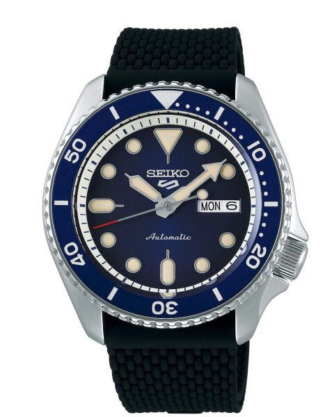 Seiko 5 Sports Armbanduhr Analog Automatik mit Silikon Armband SRPD71K2