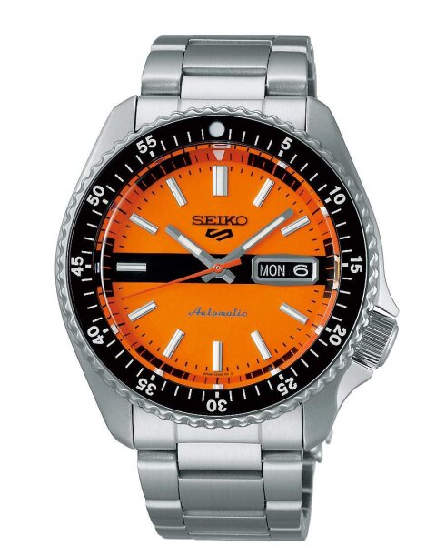 Seiko 5 Sports Armbanduhr Analog Automatik mit Edelstahl Armband SRPK11K1