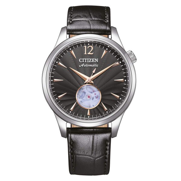 Citizen Herrenuhr Analog Automatik mit Leder-Armband NH9131-14E