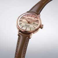 Seiko Damenuhr Presage Analog Automatik mit Leder-Armband SRE014J1