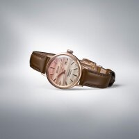 Seiko Damenuhr Presage Analog Automatik mit Leder-Armband SRE014J1