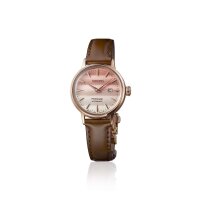Seiko Damenuhr Presage Analog Automatik mit Leder-Armband SRE014J1