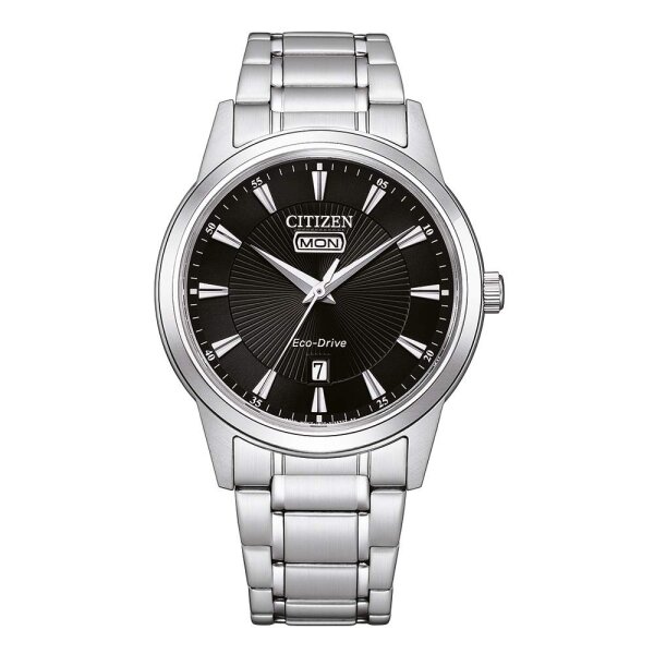 Citizen Herrenuhr Analog Eco-Drive mit Edelstahl-Armband AW0100-86EE