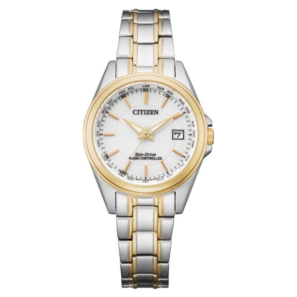 Citizen Damenuhr Analog Eco-Drive mit Edelstahl-Armband EC1186-85A
