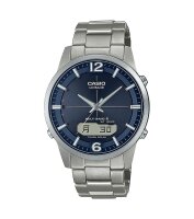 Casio Herrenuhr analog-digital Funk mit Titanarmband...