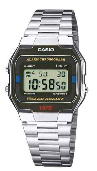 CASIO Vintage  Armbanduhr Quarz digital  mit Resin-Armband A163WA-1QES