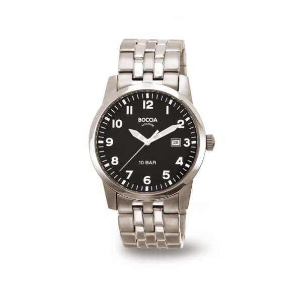 Boccia Herrenuhr Sport analog Quarz mit Titanarmband 3631-02