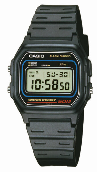 CASIO Collection Armbanduhr Quarz digital  mit Resin-Armband W-59-1VQES