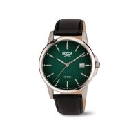 Boccia Herrenuhr Classic analog Quarz mit Lederarmband...