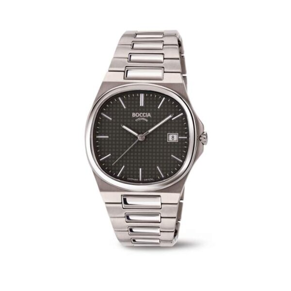 Boccia Herrenuhr Slim analog Quarz mit Titanarmband 3657-04