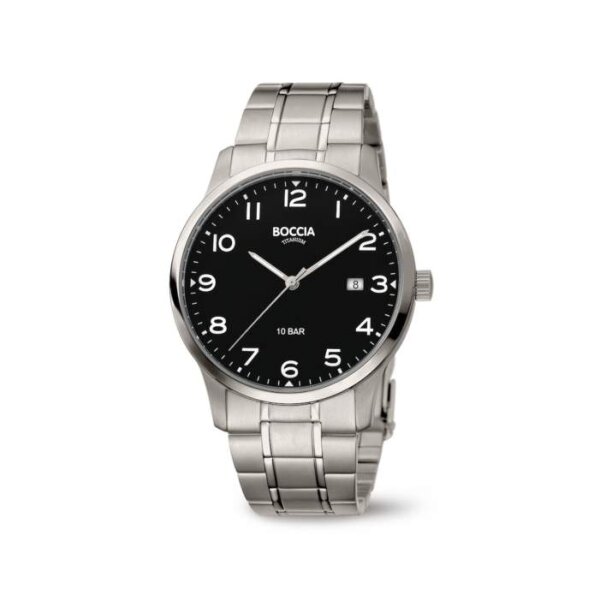 Boccia Herrenuhr Classic analog Quarz mit Titanarmband 3621-01