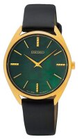 Seiko Damen-Armbanduhr Analog Quarz mit Leder Armband...