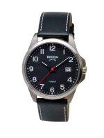 Boccia Herrenuhr Analog Quarz mit Lederarmband 3671-02