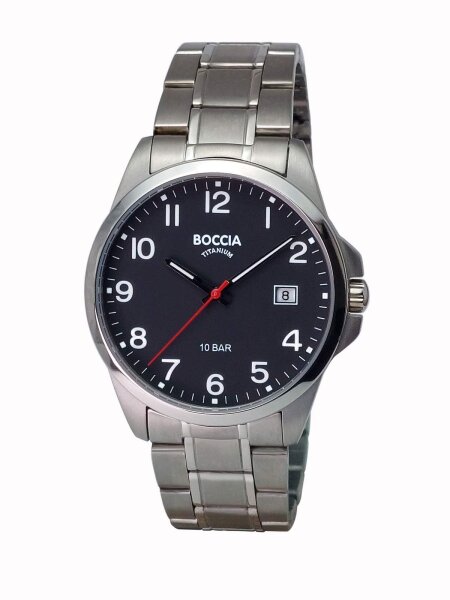 Boccia Herrenuhr Analog Quarz mit Titanarmband 3671-03