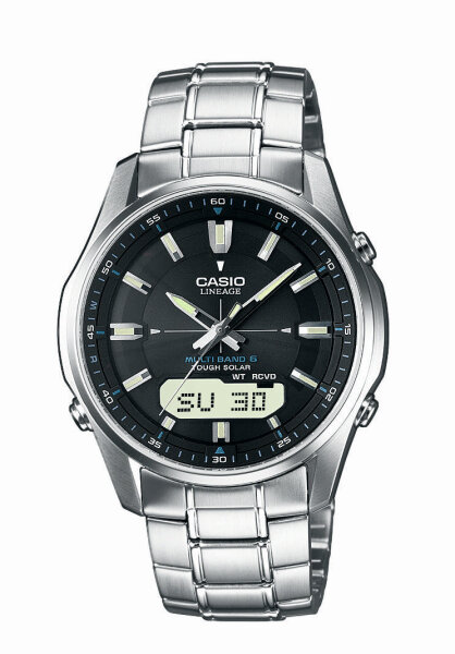 CASIO Lineage Armbanduhr Multi-Band Funkwerk analog-digital  mit Edelstahl-Armband LCW-M100DSE-1AER