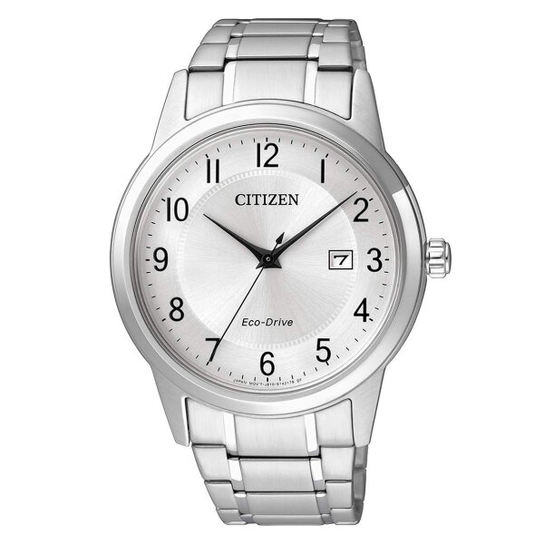 Citizen Herrenuhr Analog Eco-Drive mit Edelstahl-Armband AW1231-58B