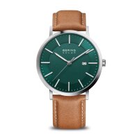 BERING Herrenuhr analog Solar mit Kalbsleder-Armband...