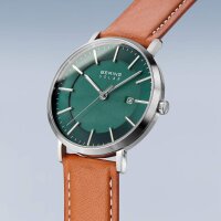 BERING Herrenuhr analog Solar mit Kalbsleder-Armband 15439-508