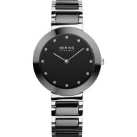BERING Damenuhr analog Quarzwerk mit Keramik-Armband...