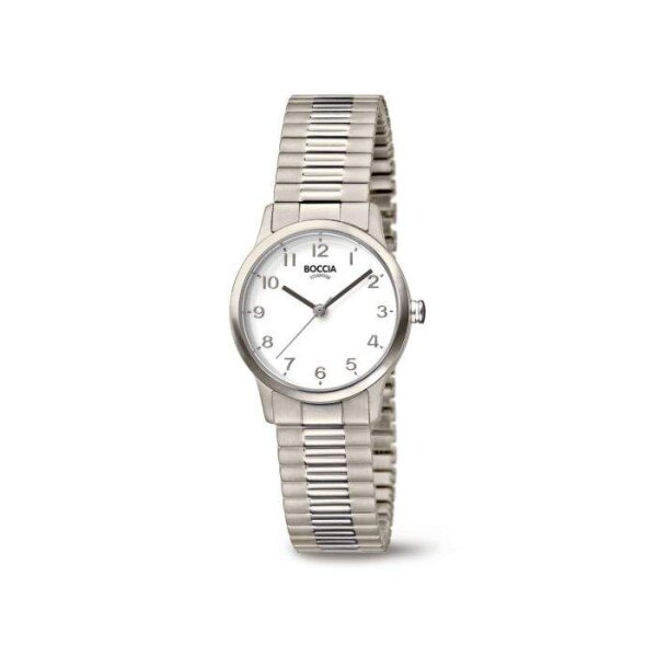 Boccia Damenuhr analog Quarzwerk mit Titan-Armband 3318-01