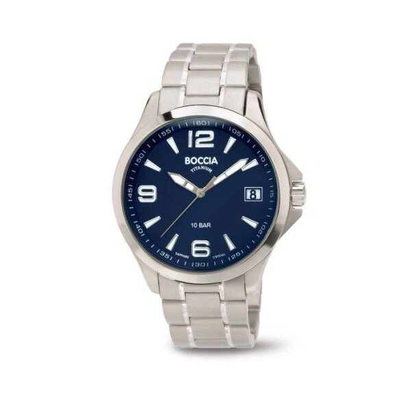 Boccia Herrenuhr analog Quarzwerk mit Titanarmband 3591-03