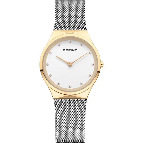 BERING Damenuhr analog Quarz mit Milanaise-Armband 12131-010