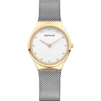 BERING Damenuhr analog Quarz mit Milanaise-Armband 12131-010