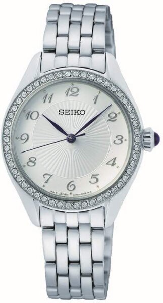 Seiko Damenuhr analog Quarz mit Metallarmband SUR479P1