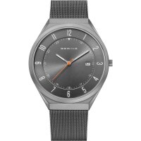 BERING Herrenuhr analog Quarz mit Milanaise-Armband...