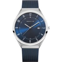 BERING Herrenuhr analog Quarz mit Milanaise-Armband...