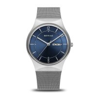 BERING Herrenuhr analog Quarz mit Milanaise-Armband...