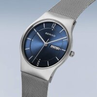 BERING Herrenuhr analog Quarz mit Milanaise-Armband...