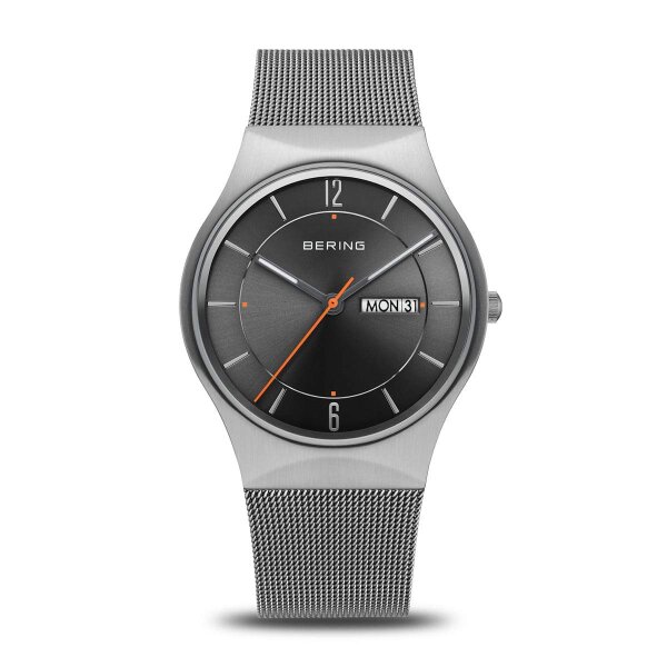 BERING Herrenuhr analog Quarz mit Milanaise-Armband 11938-007DD