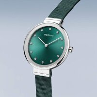 BERING Damenuhr analog Quarz mit Milanaise-Armband 12034-808