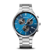 BERING Herrenuhr analog Quarz mit Titanband mit...