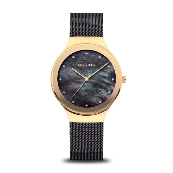 BERING Damenuhr analog Quarz mit Milanaise-Armband 12934-132