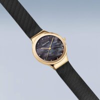 BERING Damenuhr analog Quarz mit Milanaise-Armband 12934-132