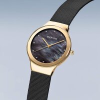 BERING Damenuhr analog Quarz mit Milanaise-Armband 12934-132