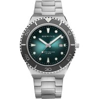Bering Herrenuhr analog Quarz mit Edelstahlband mit...