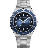 Bering Herrenuhr analog Quarz mit Edelstahlband mit...