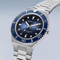 Bering Herrenuhr analog Quarz mit Edelstahlband mit...