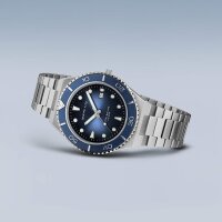 Bering Herrenuhr analog Quarz mit Edelstahlband mit Edelstahlelementen-Armband 18940-707