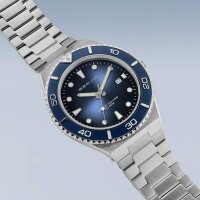 Bering Herrenuhr analog Quarz mit Edelstahlband mit Edelstahlelementen-Armband 18940-707