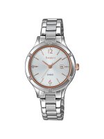 Casio Damenuhr analog Quarzwerk mit Edelstahlarmband...