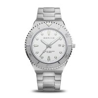 Bering Herrenuhr analog Quarz mit Edelstahlband mit...