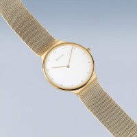 Bering Herrenuhr analog Quarzwerk mit Edelstahl Milanaisearmband 18440-334