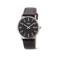 Boccia Herrenuhr Classic Analog Quarz mit Leder-Armband...
