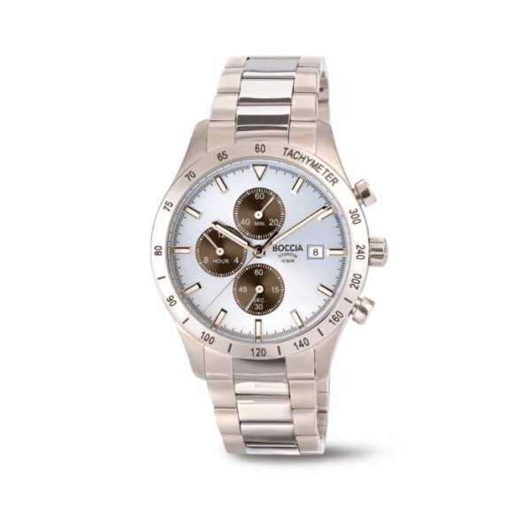 Boccia Herrenuhr Sport Analog Quarz mit Titan-Armband 3739-01