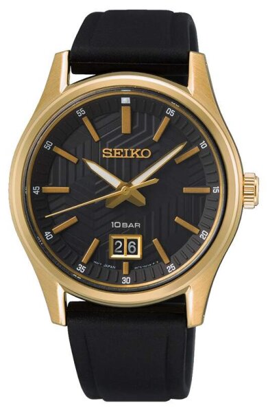 Seiko Herrenuhr Seiko SPORT Analog Quarz mit Silikon-Armband SUR560P1